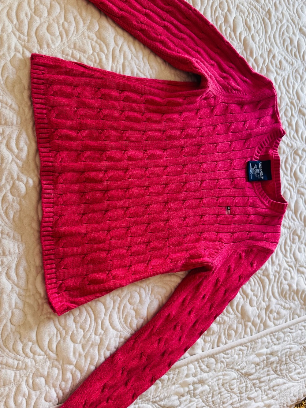 Polo by Ralph Lauren Cable Knit Crewneck Sweater - Bright Pink - Picture 3 of 3